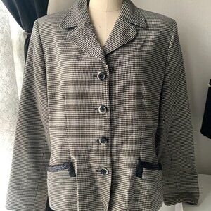 Vintage Wool Houndstooth Vintage Blazer
